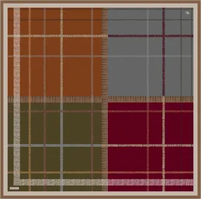 Armine Metro Grid Silk Scarf #7