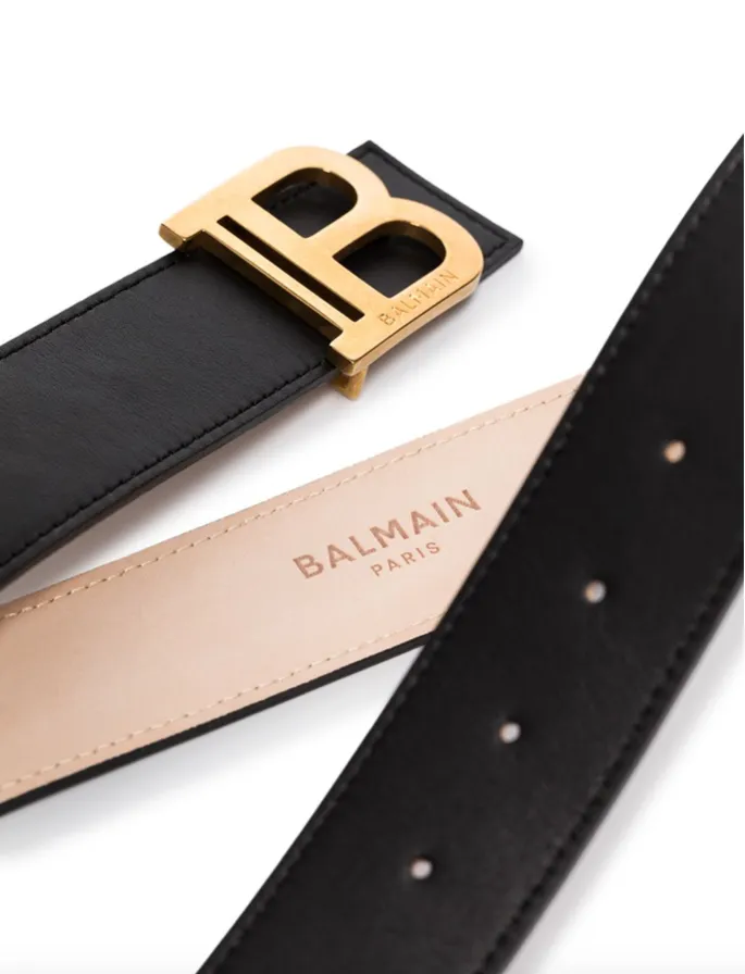Balmain B-Belt logo-plaque 4cm belt