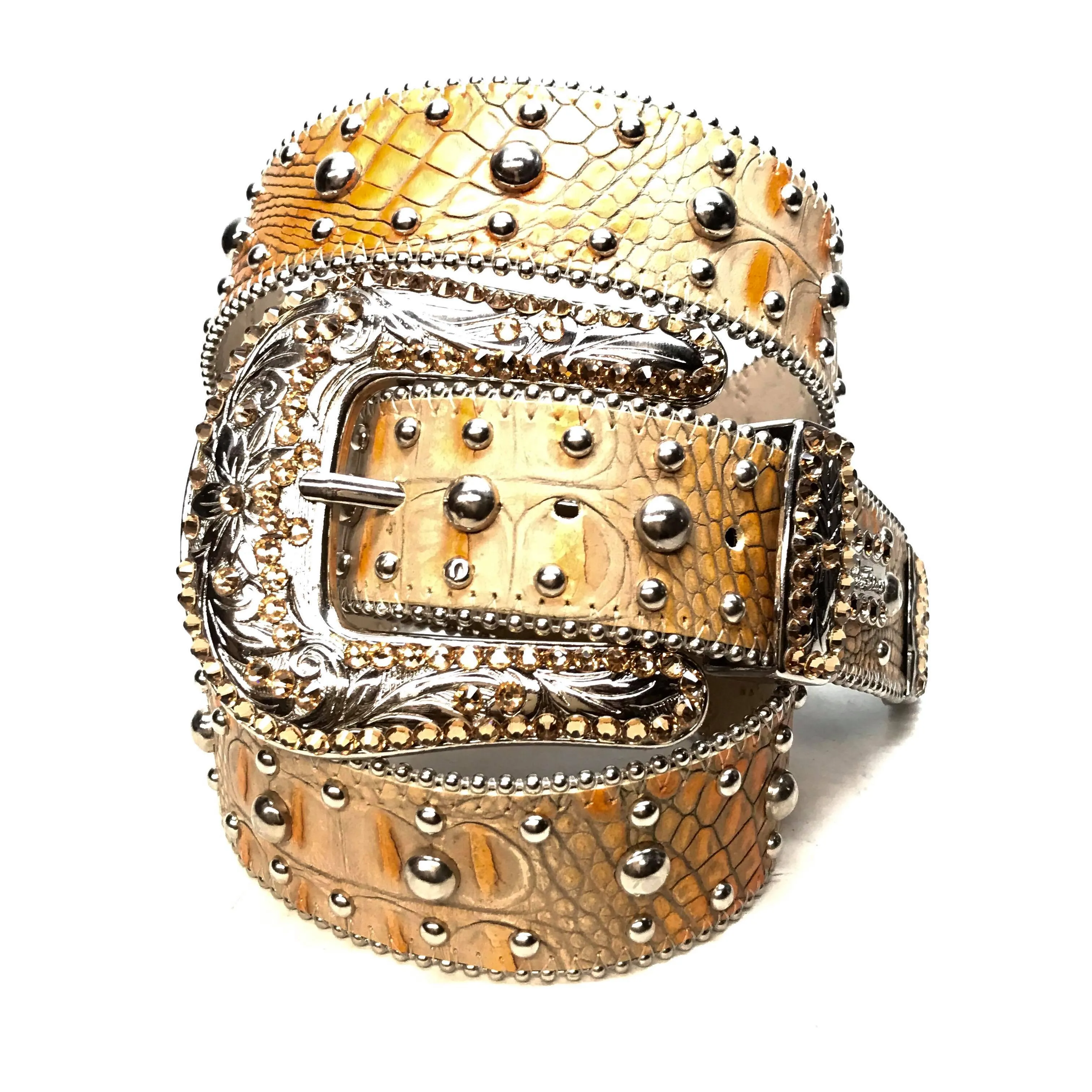 b.b. Simon 'Dune Croc' Swarovski Crystal Belt
