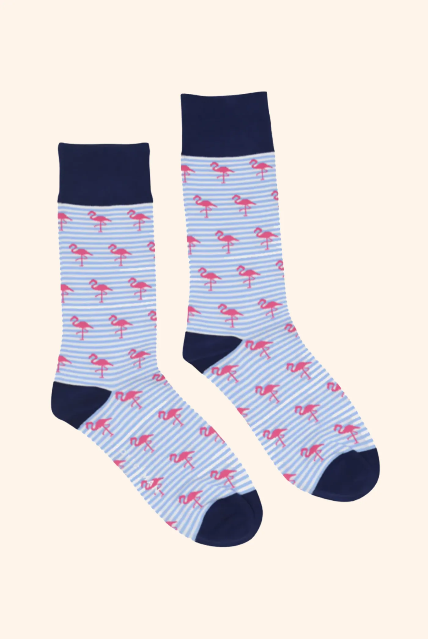 Blue Striped Flamingos