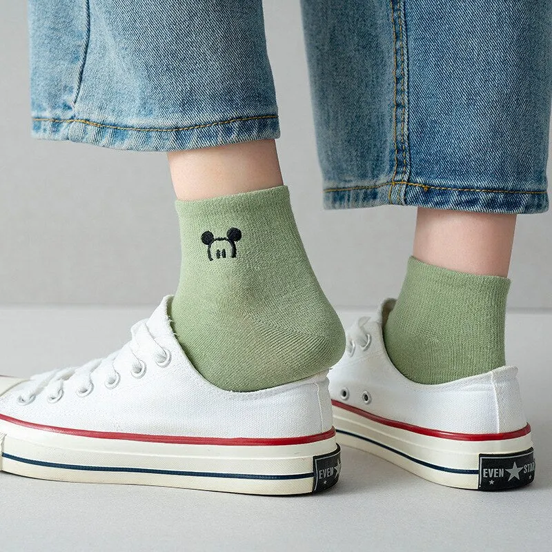 Cartoon Printed Solid Color Socks