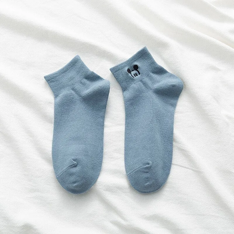 Cartoon Printed Solid Color Socks