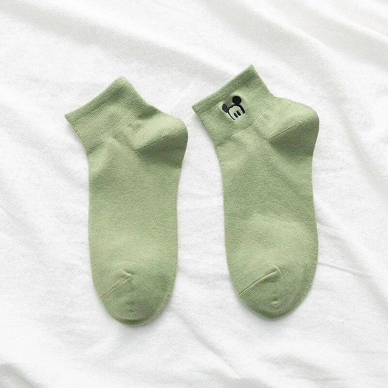 Cartoon Printed Solid Color Socks