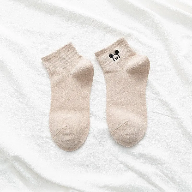 Cartoon Printed Solid Color Socks