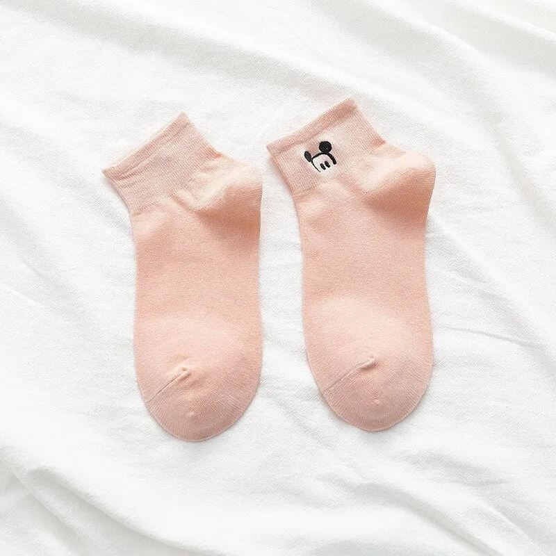 Cartoon Printed Solid Color Socks
