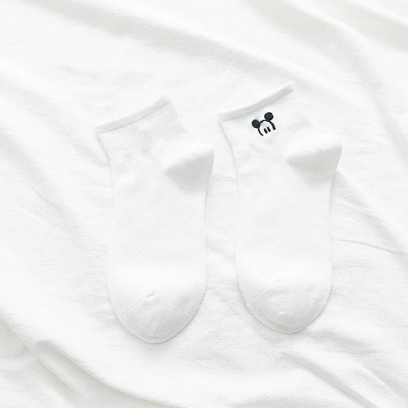 Cartoon Printed Solid Color Socks
