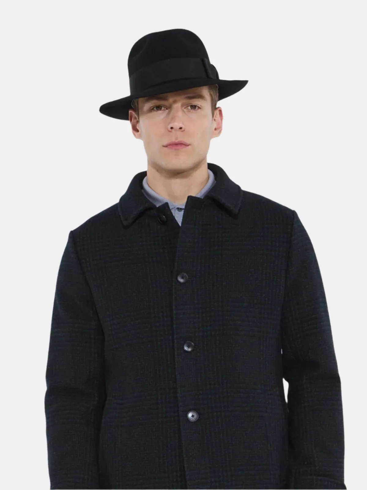 Christys' Classic Felt Fedora Hat - Black