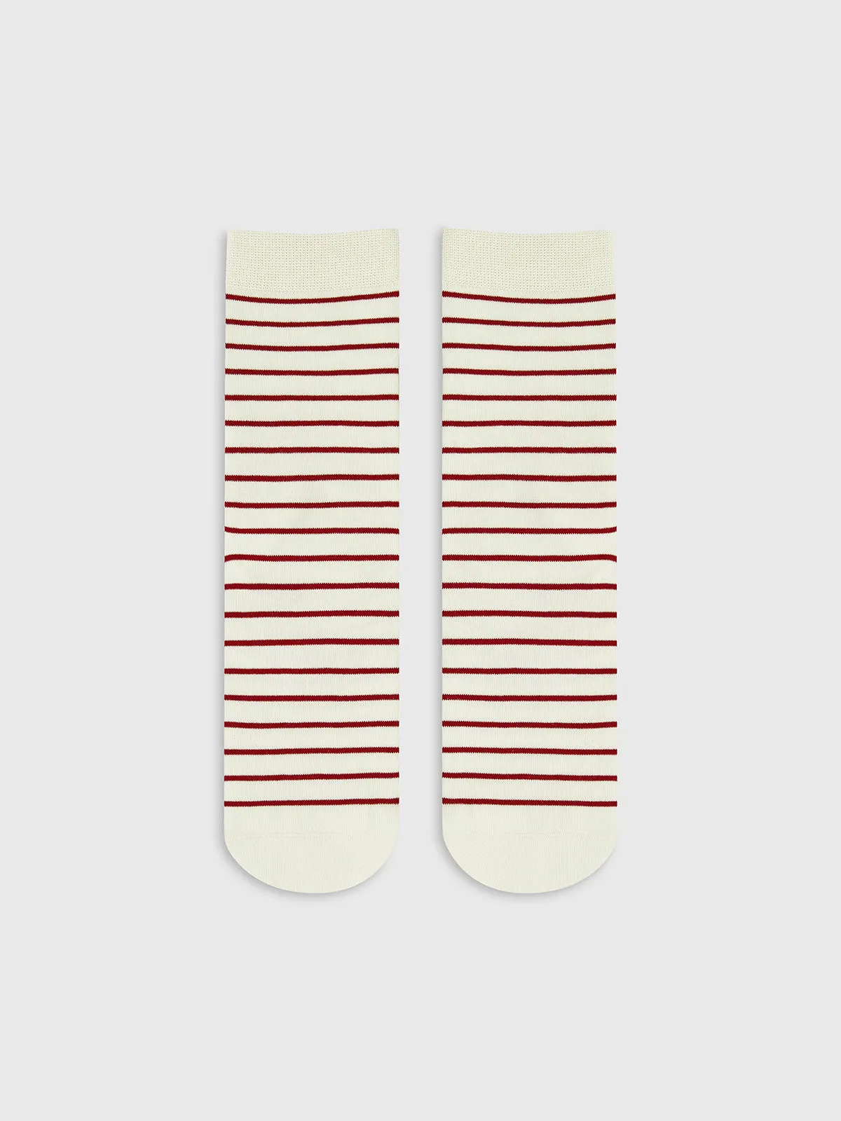 Contrast Striped Stacking Socks