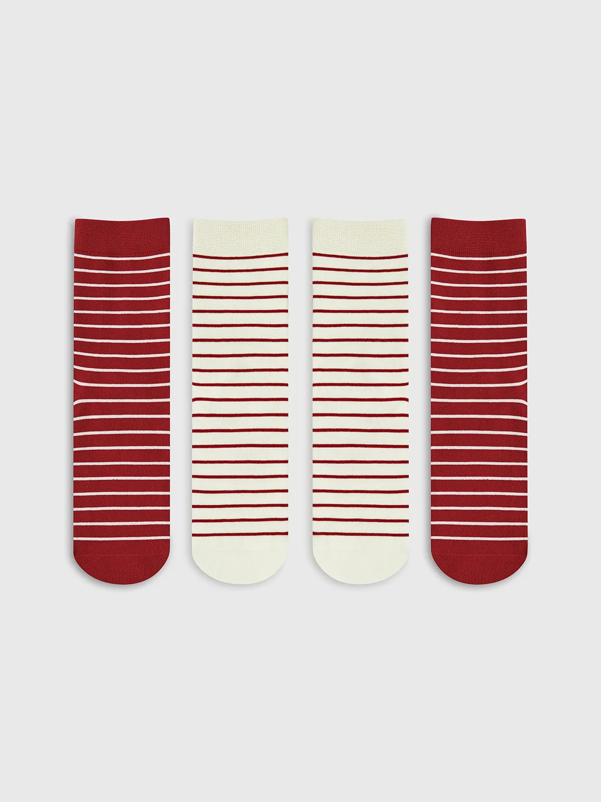 Contrast Striped Stacking Socks