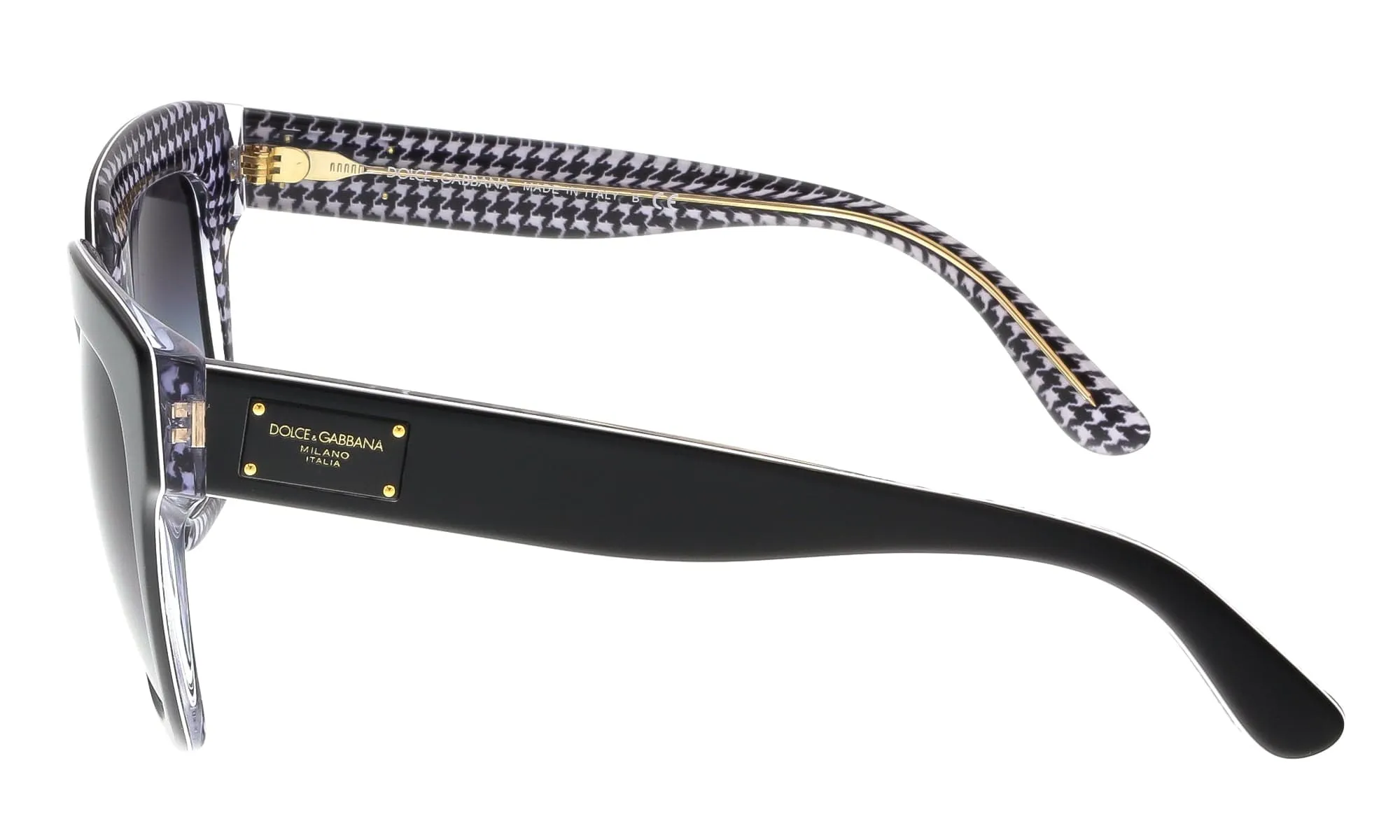 Dolce & Gabbana DG4286 30808G Black Square Houndstooth Sunglasses