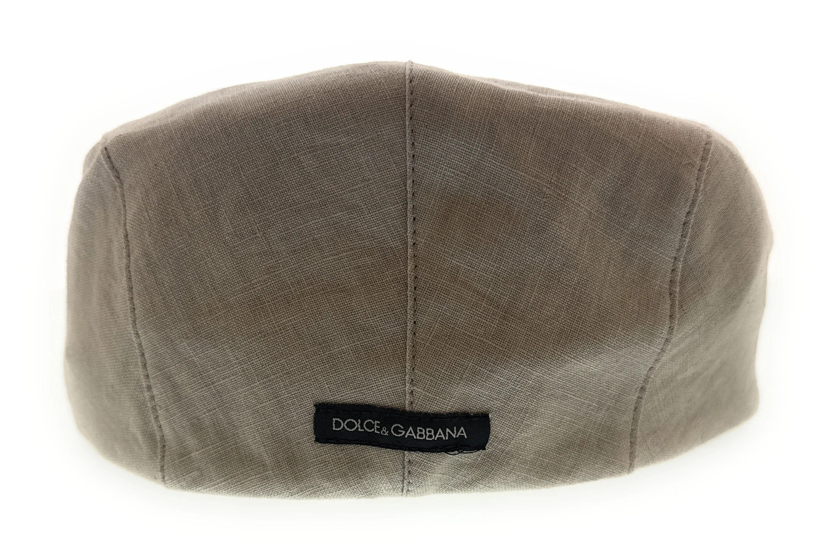 Dolce & Gabbana Men’s Beige Linen Flat Cap –  Luxury Headwear
