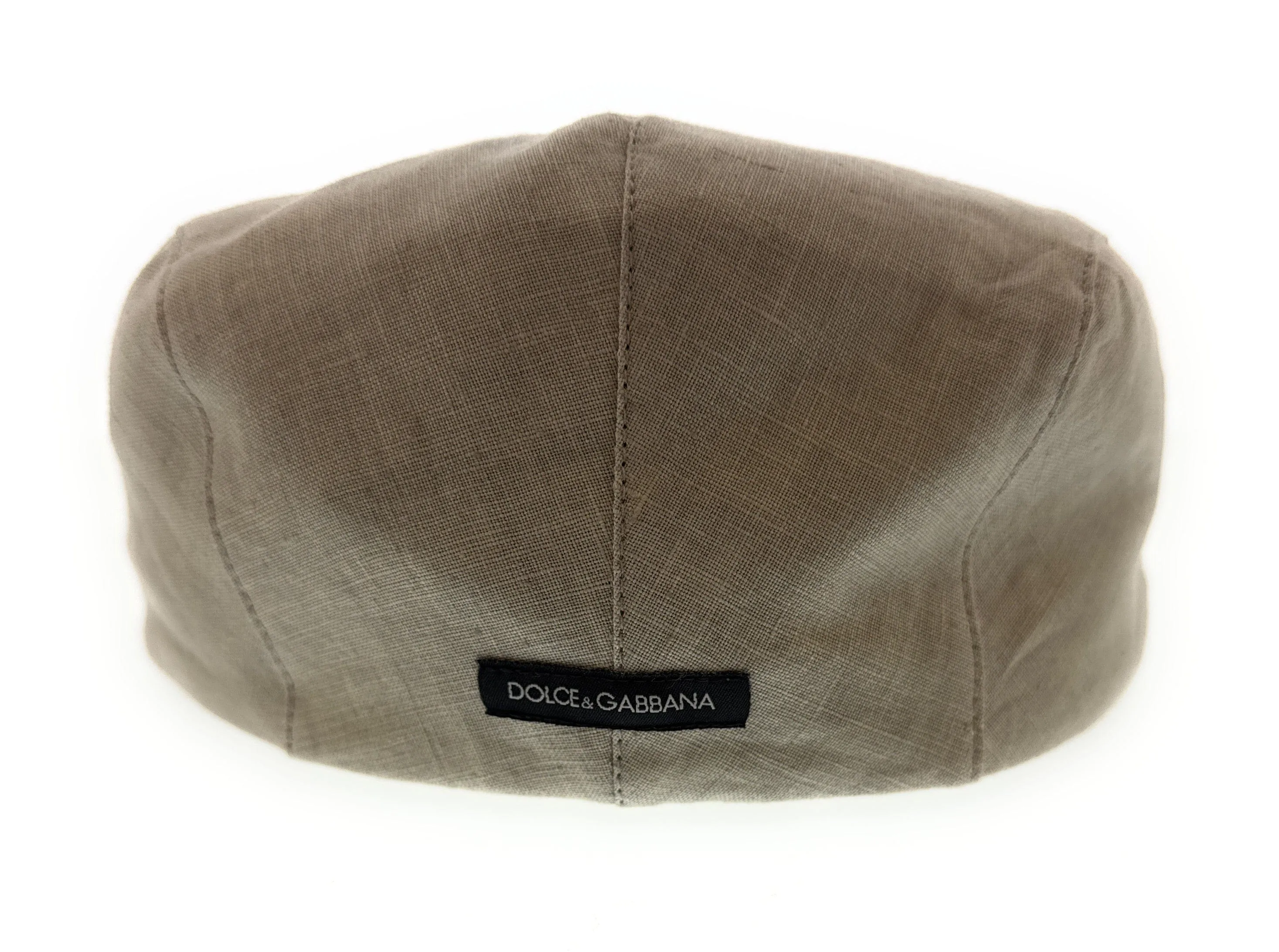Dolce & Gabbana Men’s Beige Linen Flat Cap –  Luxury Headwear