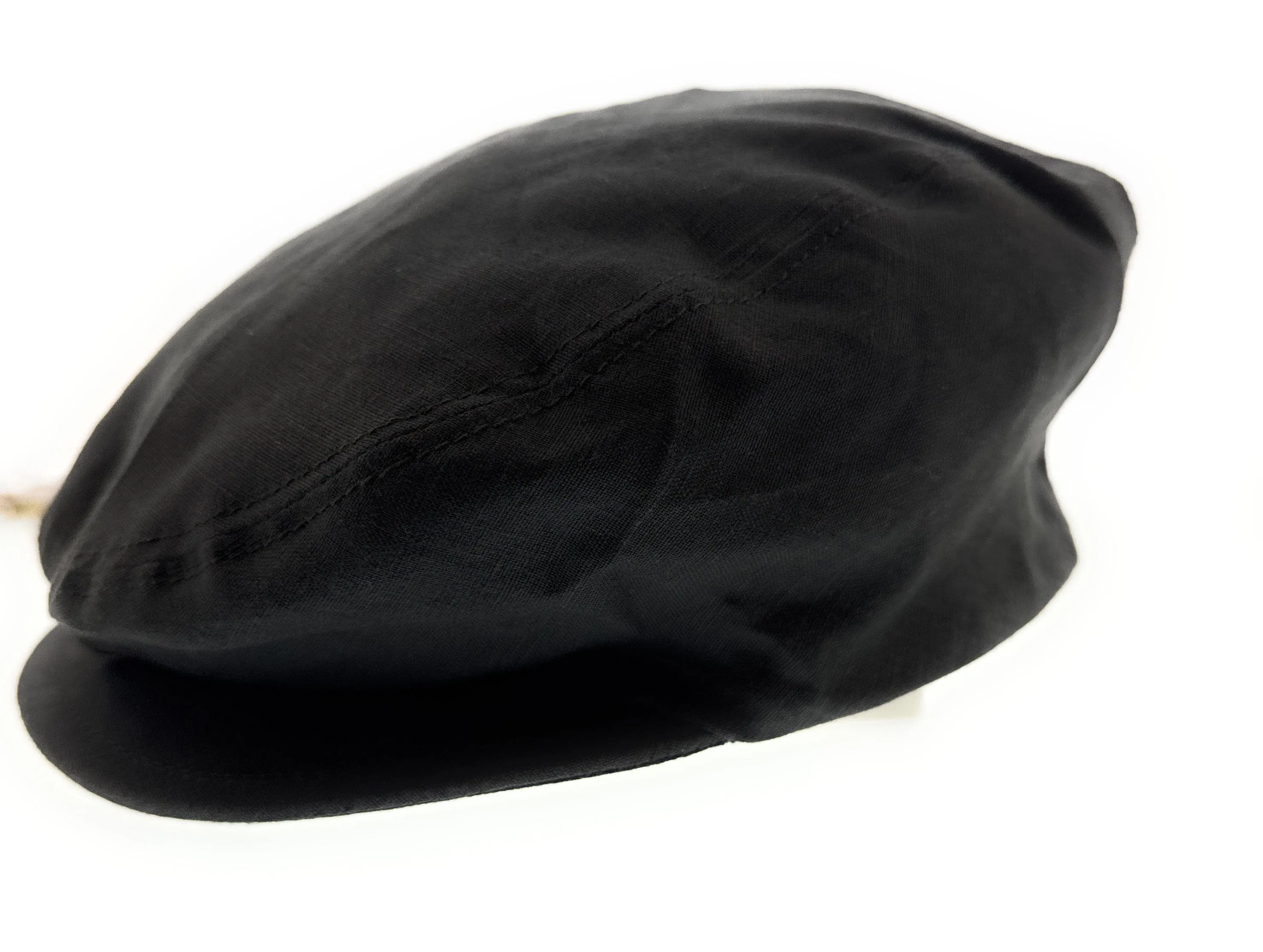 Dolce & Gabbana Men’s Black Linen Flat Cap –  Luxury Headwear
