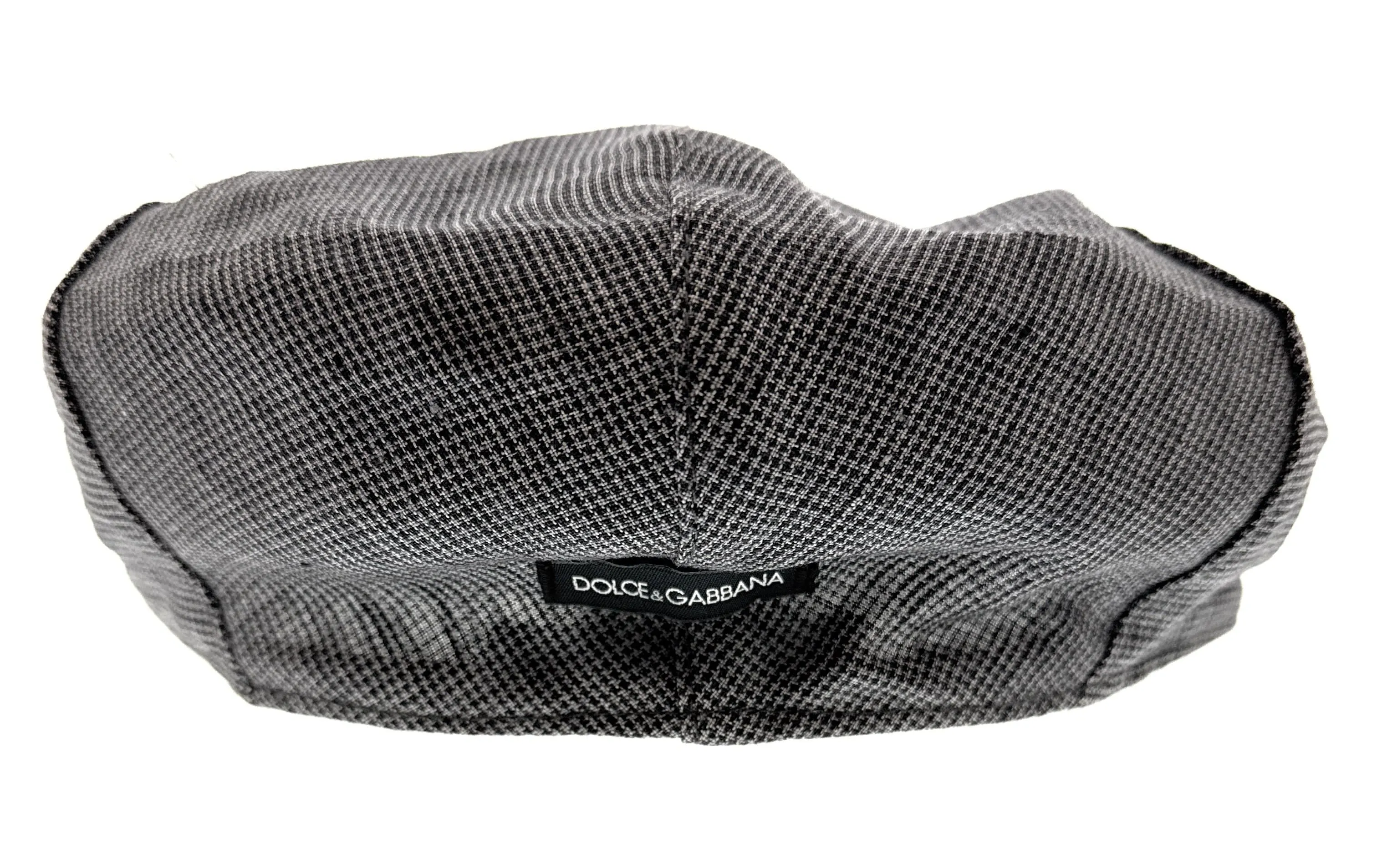 Dolce & Gabbana Men’s Grey Herringbone Flat Cap –  Luxury Headwear