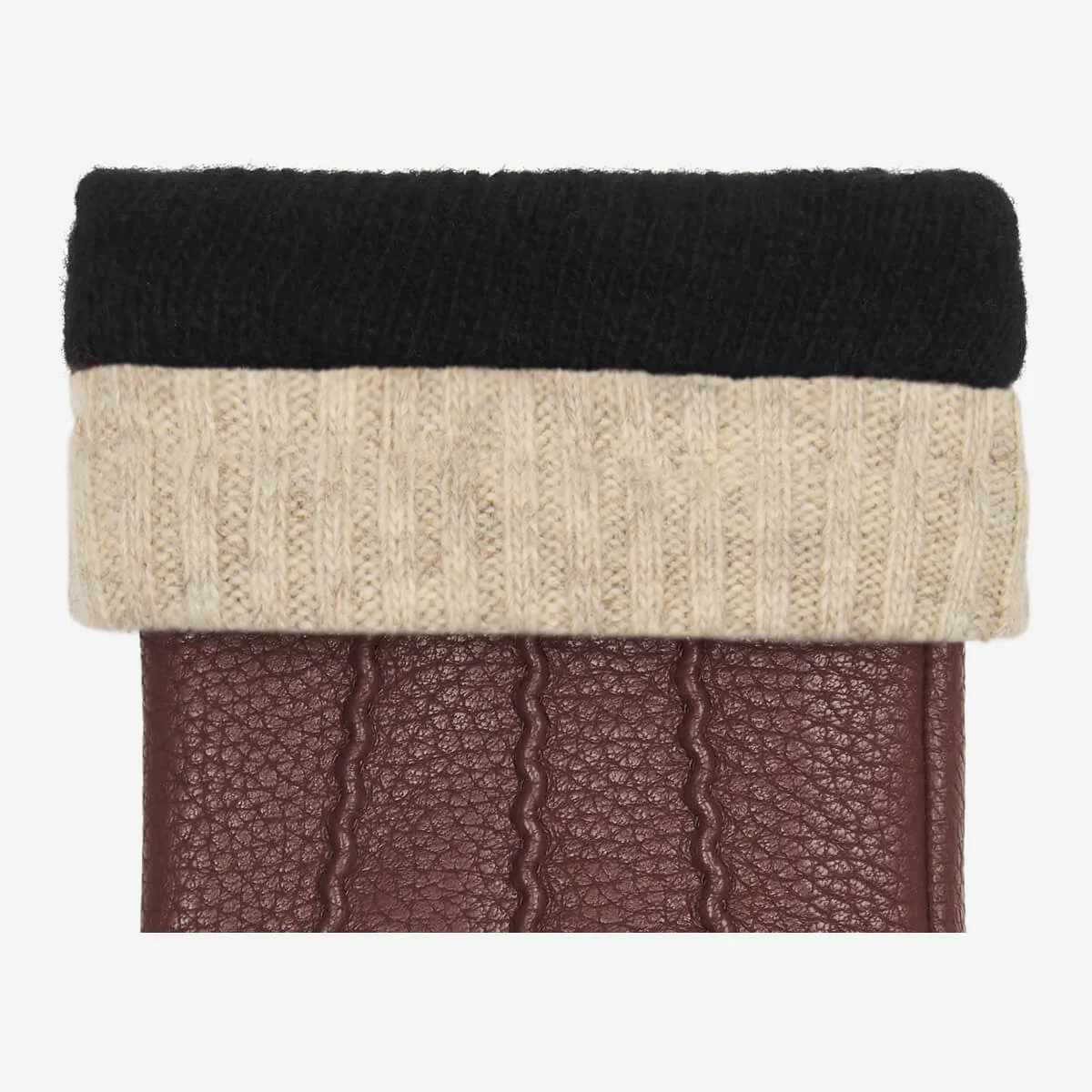 Emily (brown) – deerskin (American deerskin) leather gloves with warm wool lining