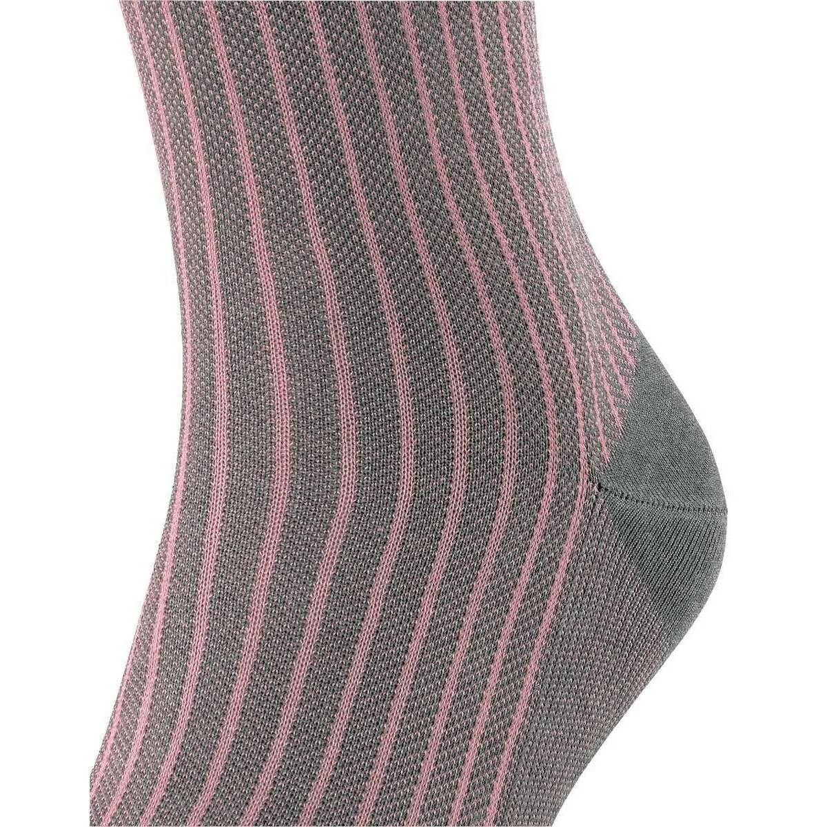 Falke Oxford Stripe Socks - Steel Mel Grey