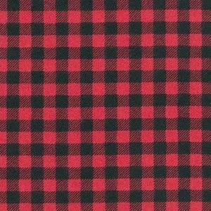 FLANNEL Burly Beavers - Cardinal $11.99/ Yard