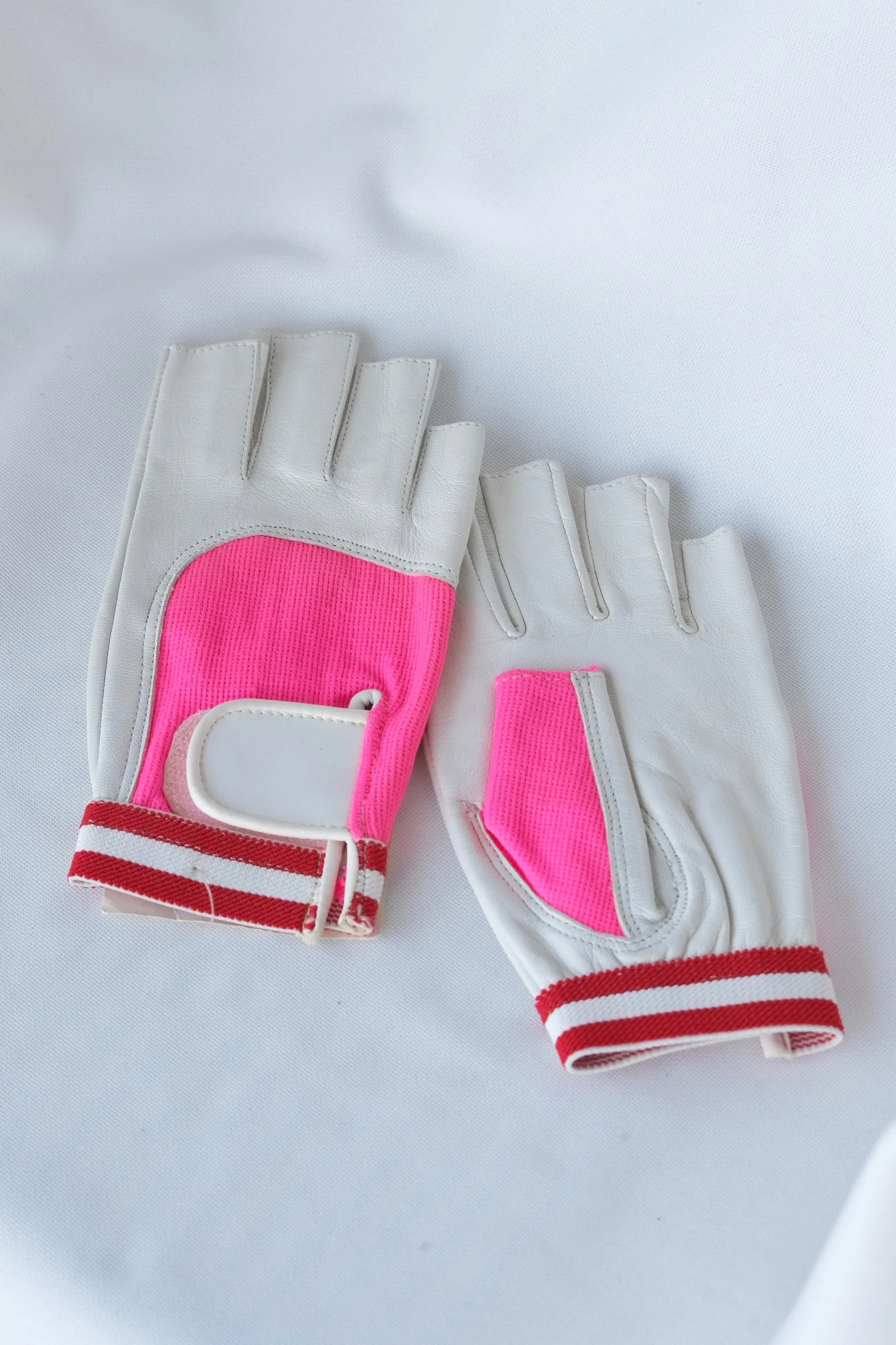 HALF FINGERS Leather Tennis Gloves