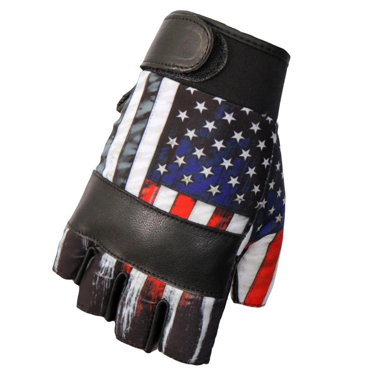 Hot Leathers Glove Sublimated Leather Heartbeat Flag