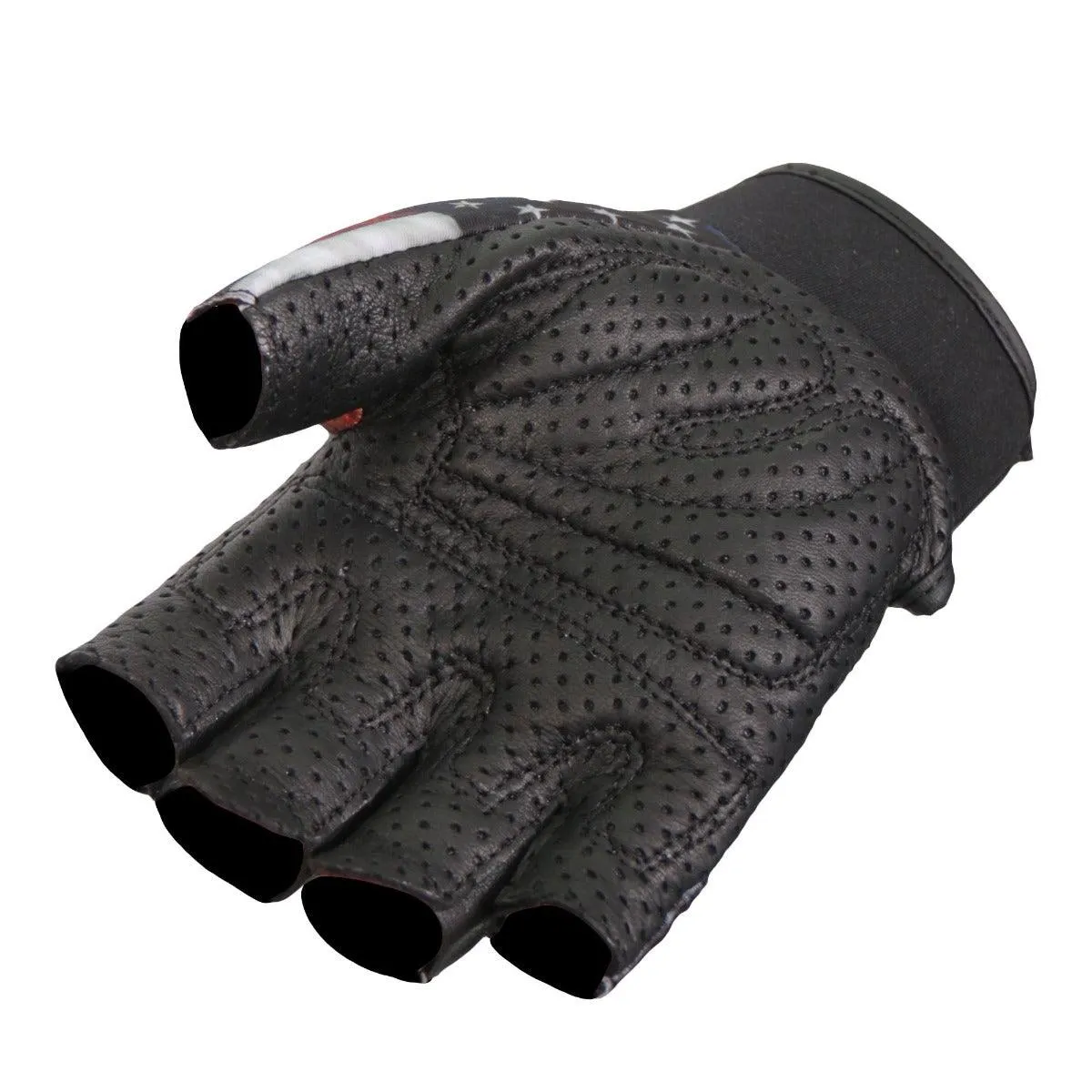 Hot Leathers Glove Sublimated Leather Heartbeat Flag