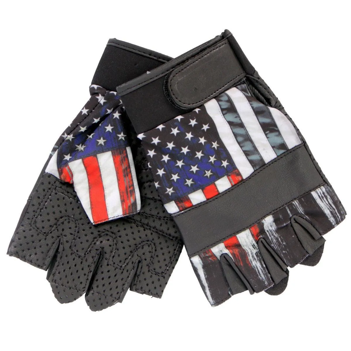 Hot Leathers Glove Sublimated Leather Heartbeat Flag