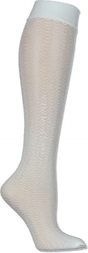 Ivory Zurich Textured Knee High Trouser Socks (Women's)