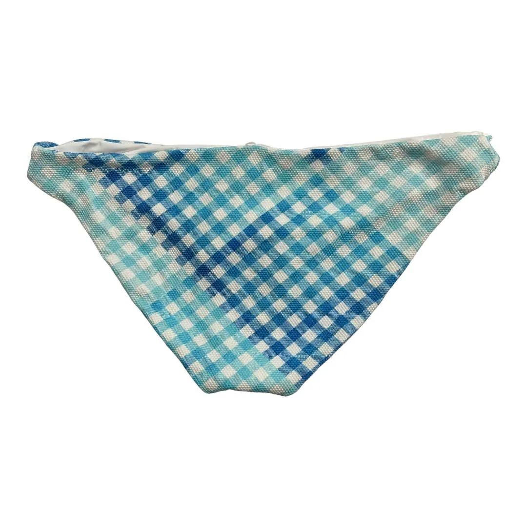 L*SPACE Revolve  DD Alia Bikini Top and Sandy Bottom L Picnic Plaid Pique New