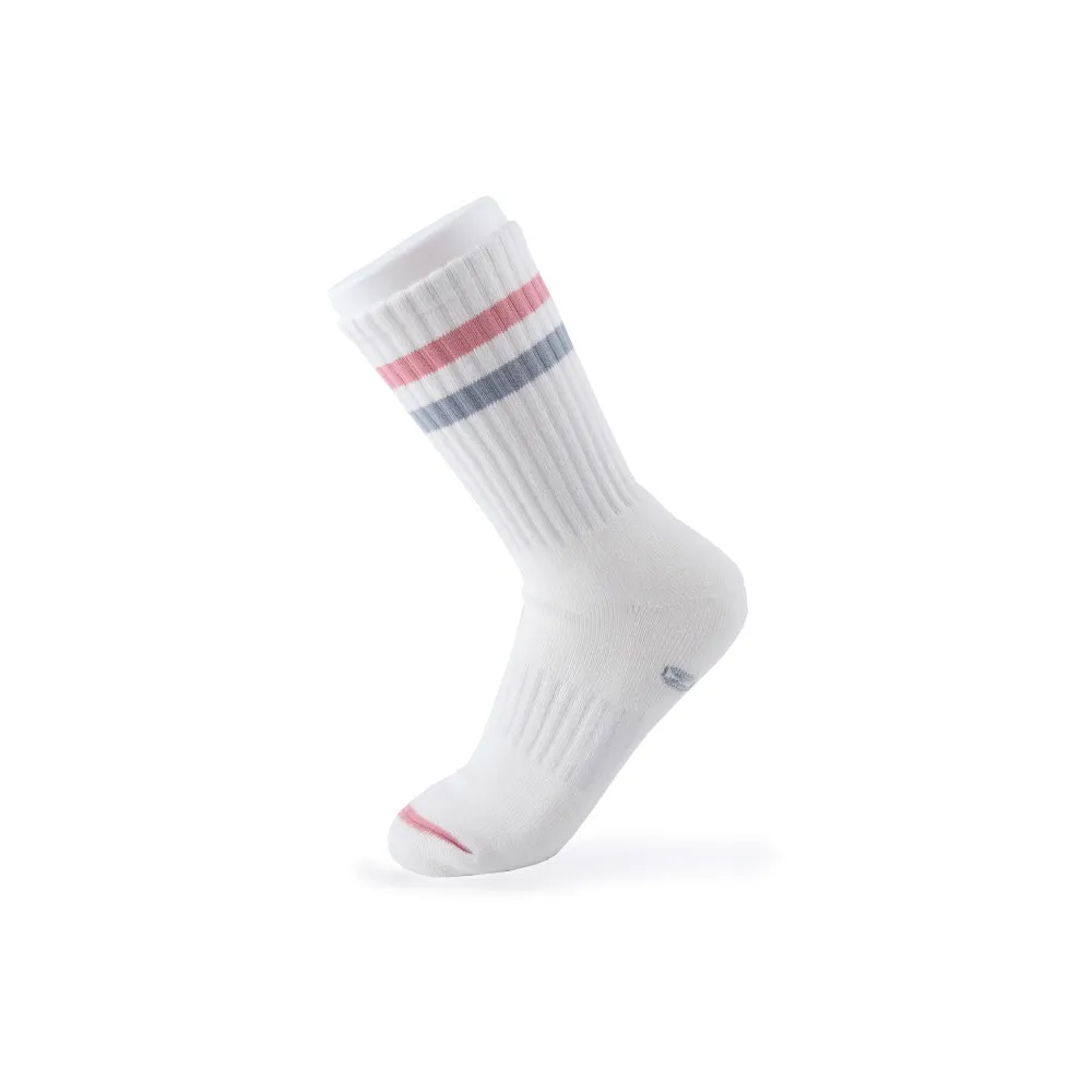 Men's Vintage Stripe Socks - Pink, Gray, & White