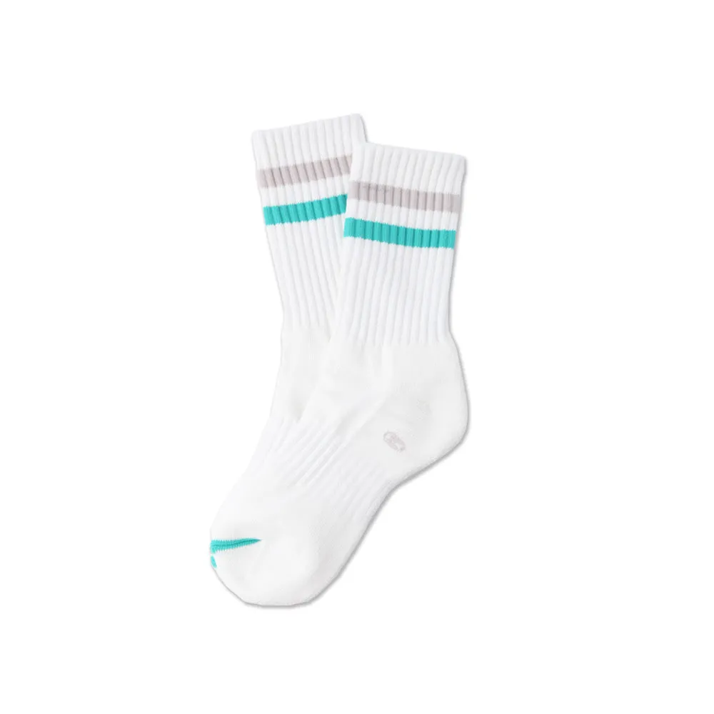 Men's Vintage Stripe Socks - Silver, Mint, & White
