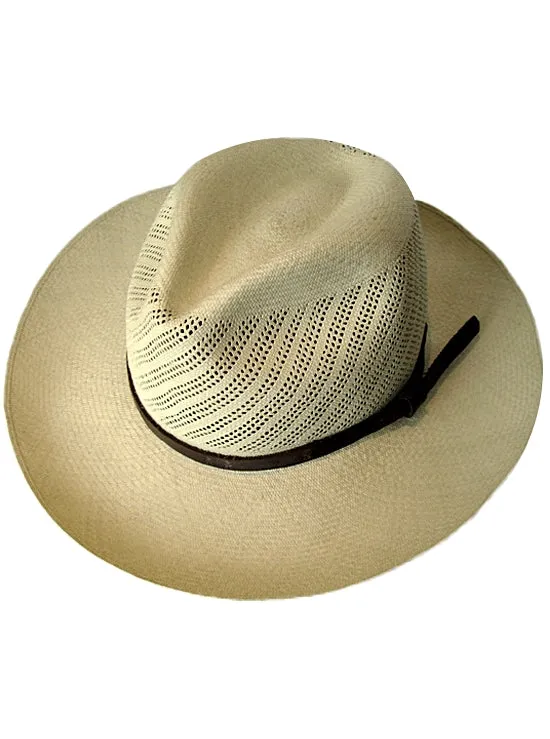 Panama Montecristi Hat - Fretwork Fedora (Grade 17-18)