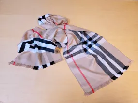 Plaid Camel Scarf