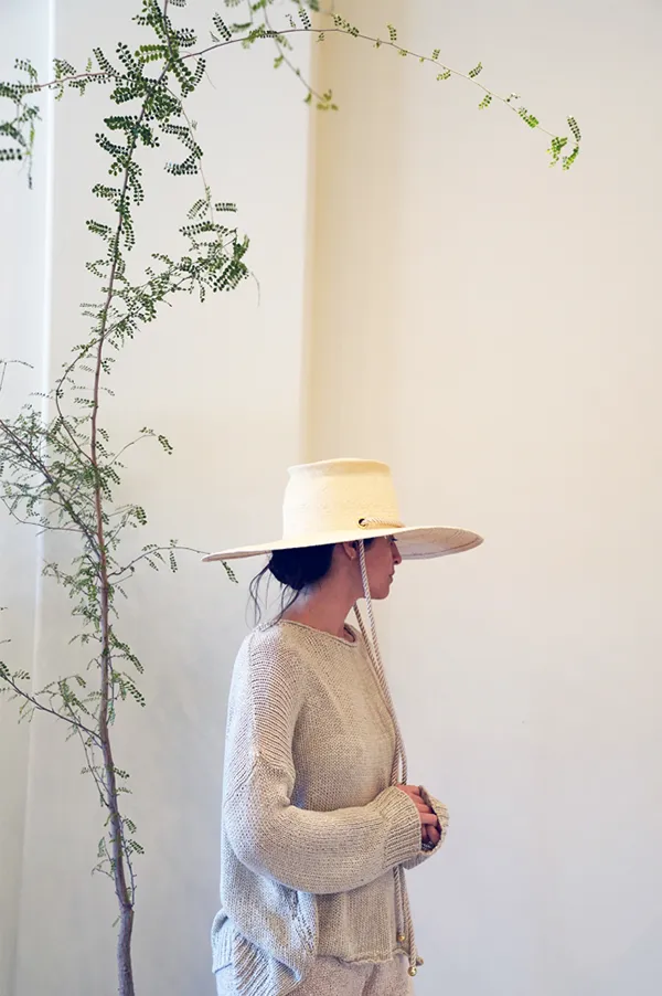 Poly Bucket Hat in Cream
