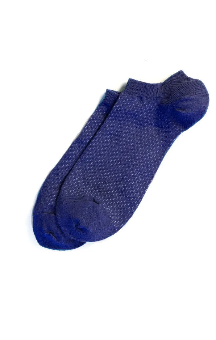 Richer Poorer - Rookie Solid Blue Low Show Socks - 2 pairs