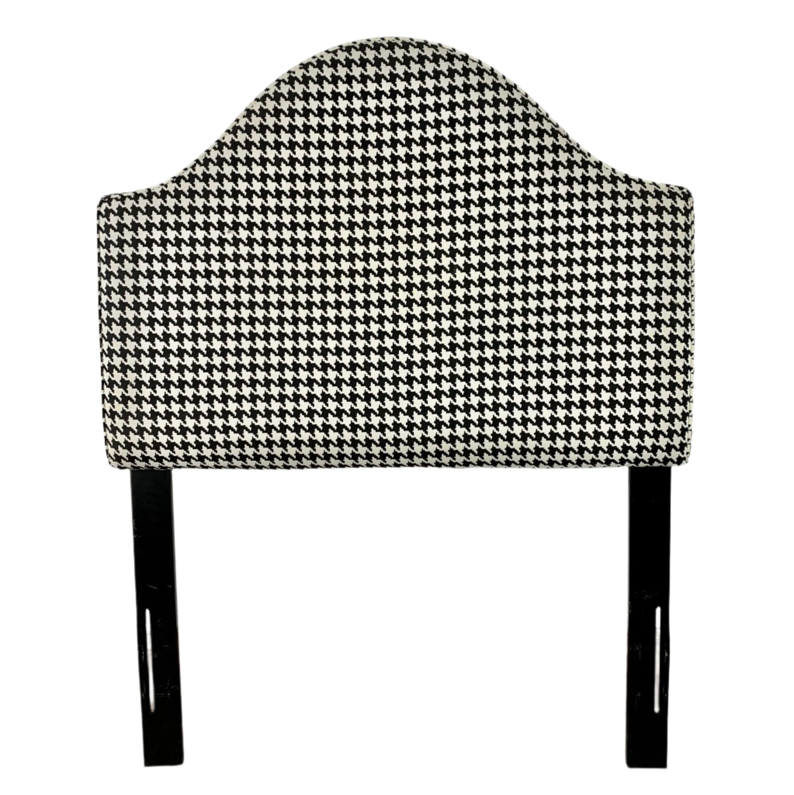 Skyline Furniture Twin Headboard, Upholstered Houndstooth, Black and White