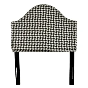 Skyline Furniture Twin Headboard, Upholstered Houndstooth, Black and White