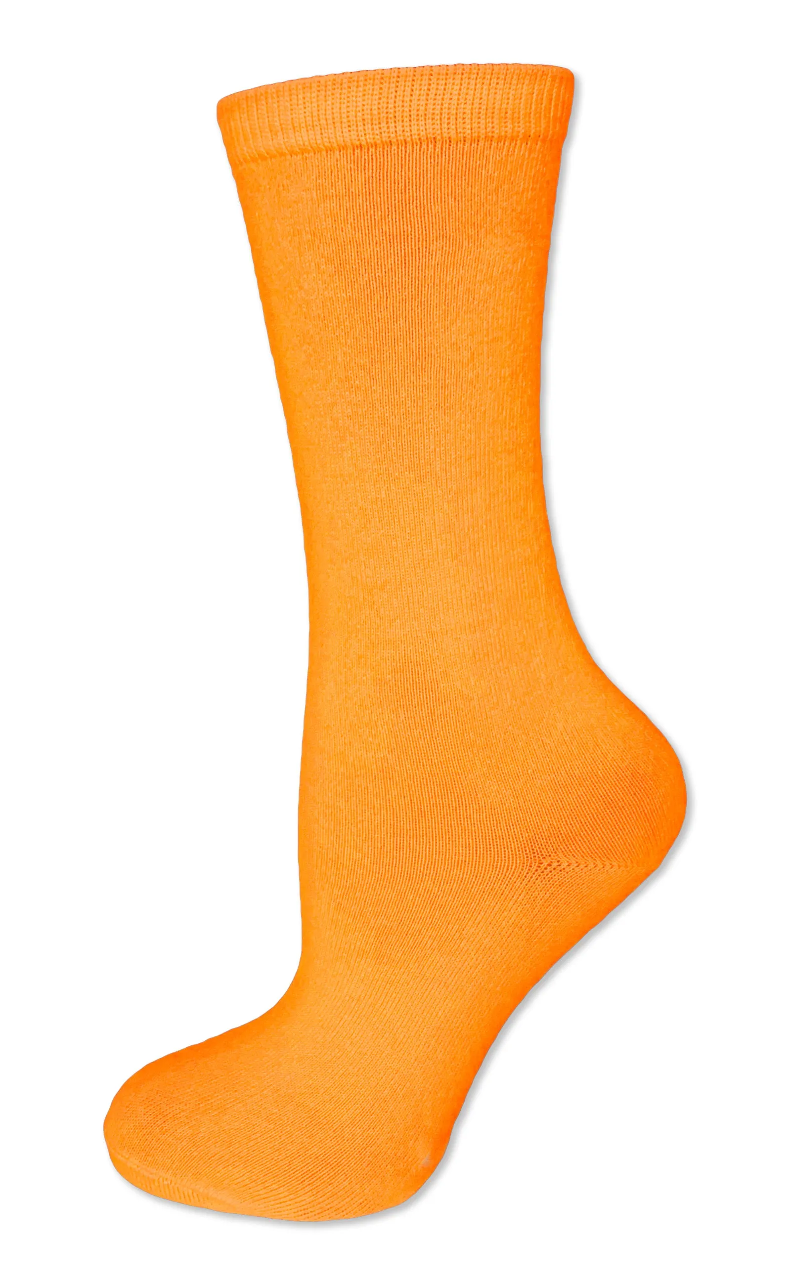 Solid Color Calf High Tube Socks with No Stripes