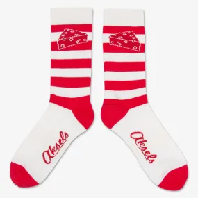 Striped Cheesehead Socks