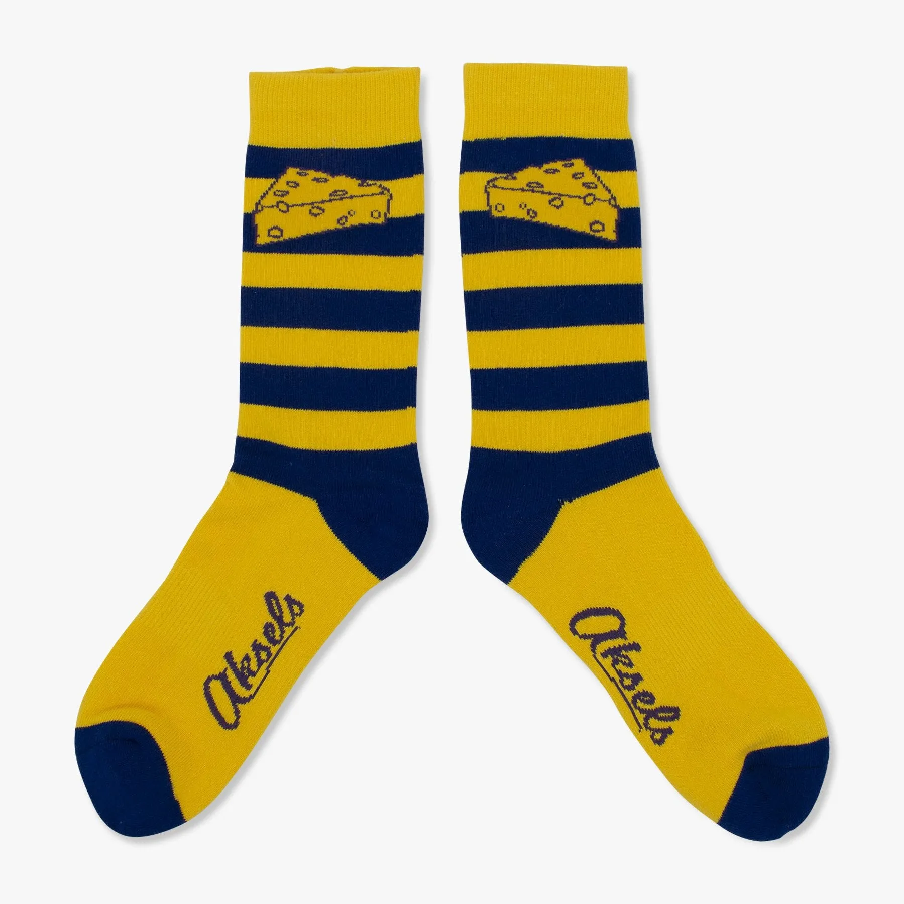Striped Cheesehead Socks