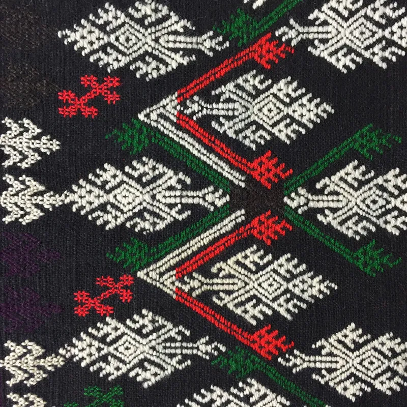 Traditional Vintage Red Dao Embroidery Panel A1