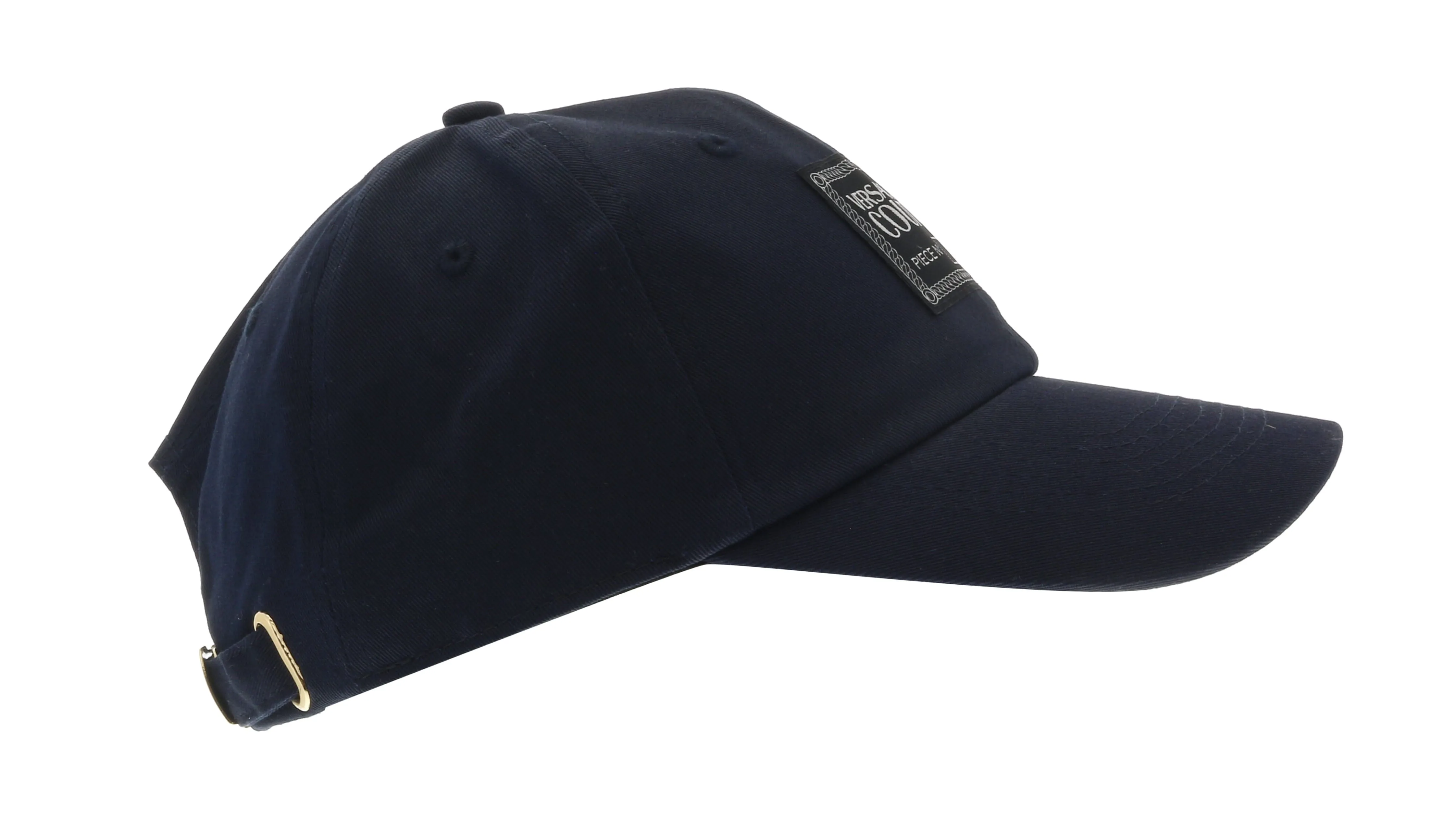Versace Jeans Couture Navy Blue Label Patch Logo Visor Cap-One Size