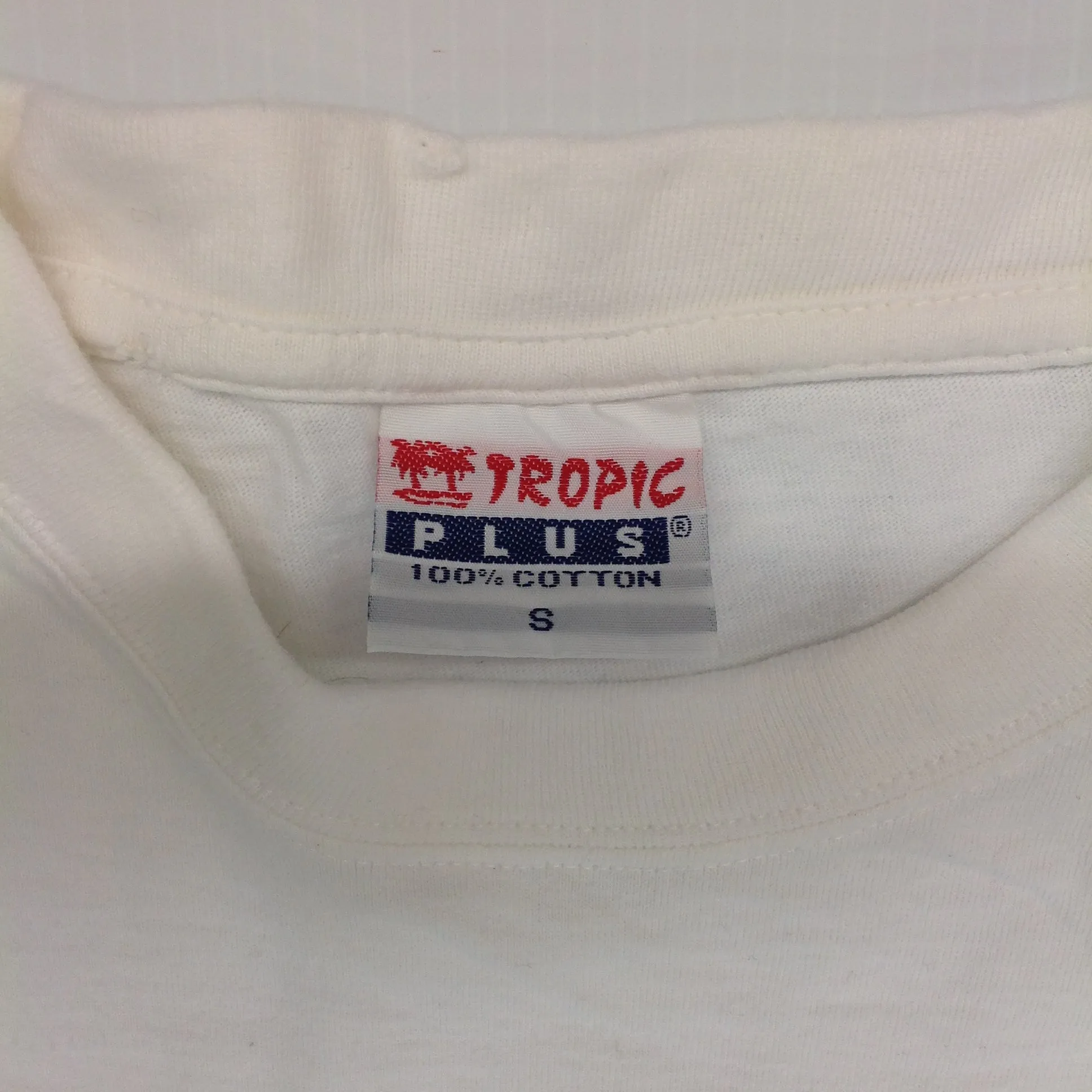 Vintage Tropic Plus Cotton Souvenir White Men's Small Short-Sleeve Panama Canal Points of Interest T-Shirt