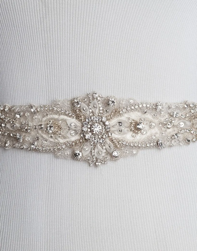 Wedding beaded belt - LYANE W-SB060