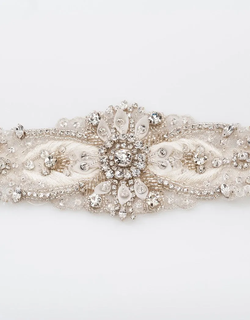 Wedding beaded belt - LYANE W-SB060